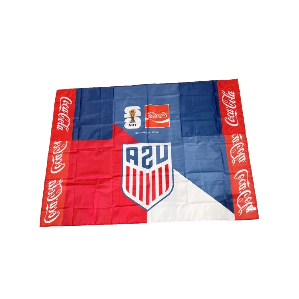 FIFA World Cup 2026 Soccer Futbol Coca-Cola Team USA Flag / Cape / Wrap - NEW